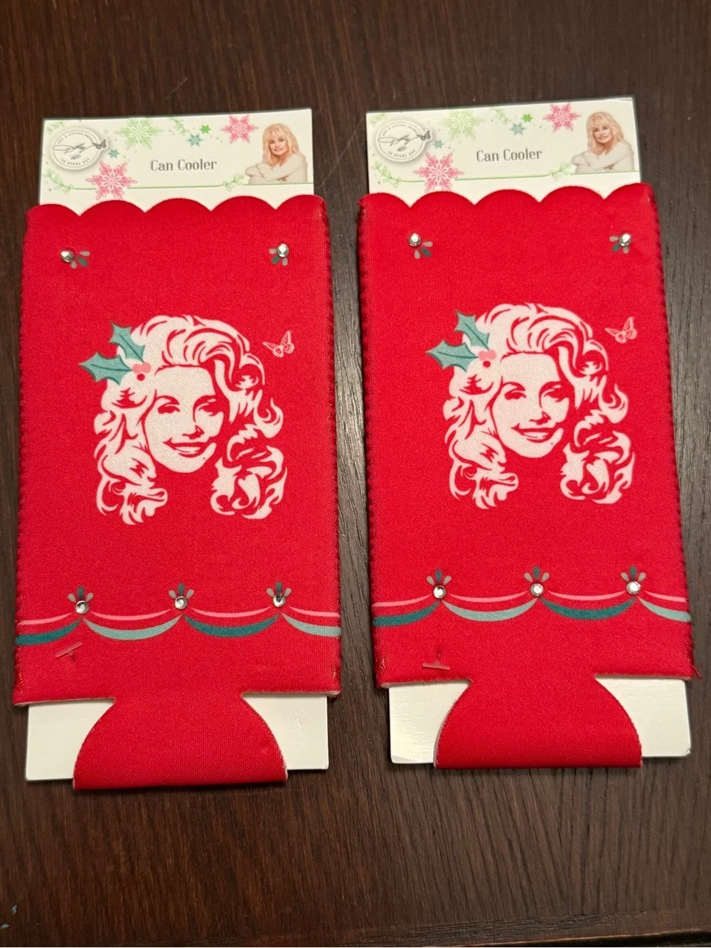 Dolly Parton festive red